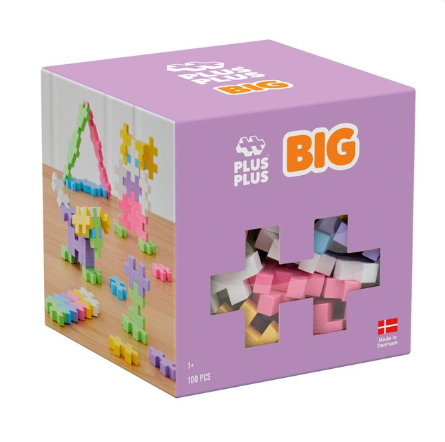 Cubo BIG Pastel Mix 100 piezas Plus Plus Juego de construcción