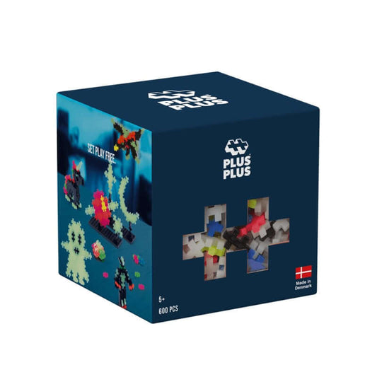 Cubo Brilla en la oscuridad con 600 pcs Juego de construcción desde los 5 años Plus Plus Building Toys