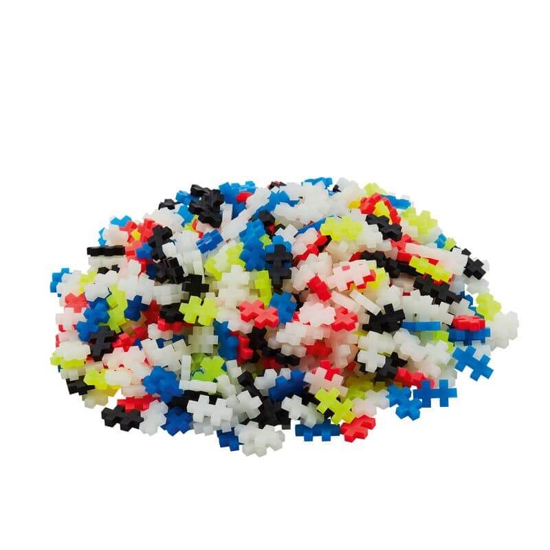 Cubo Brilla en la oscuridad con 600 pcs Juego de construcción desde los 5 años Plus Plus Building Toys