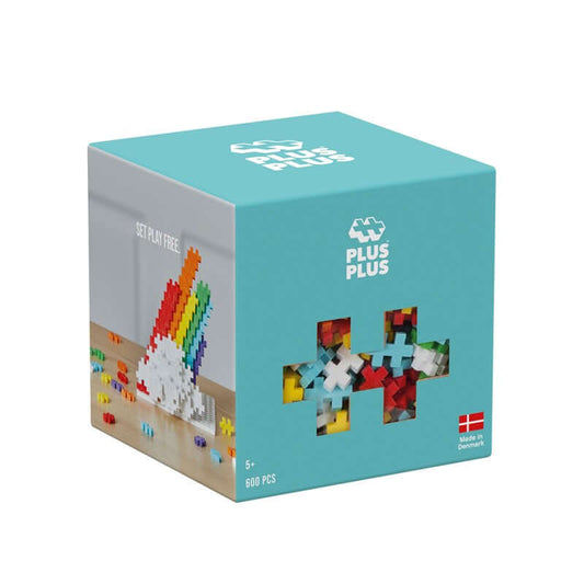 Cubo de piezas: Arcoiris 600 pcs Juego de construcción desde los 5 años Building Toys