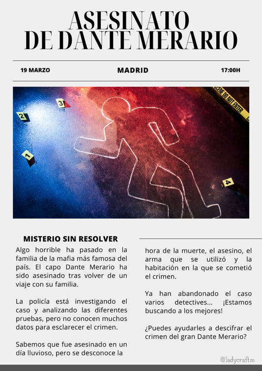 Asesinato de Dante Merario | Ladycraft E-Books