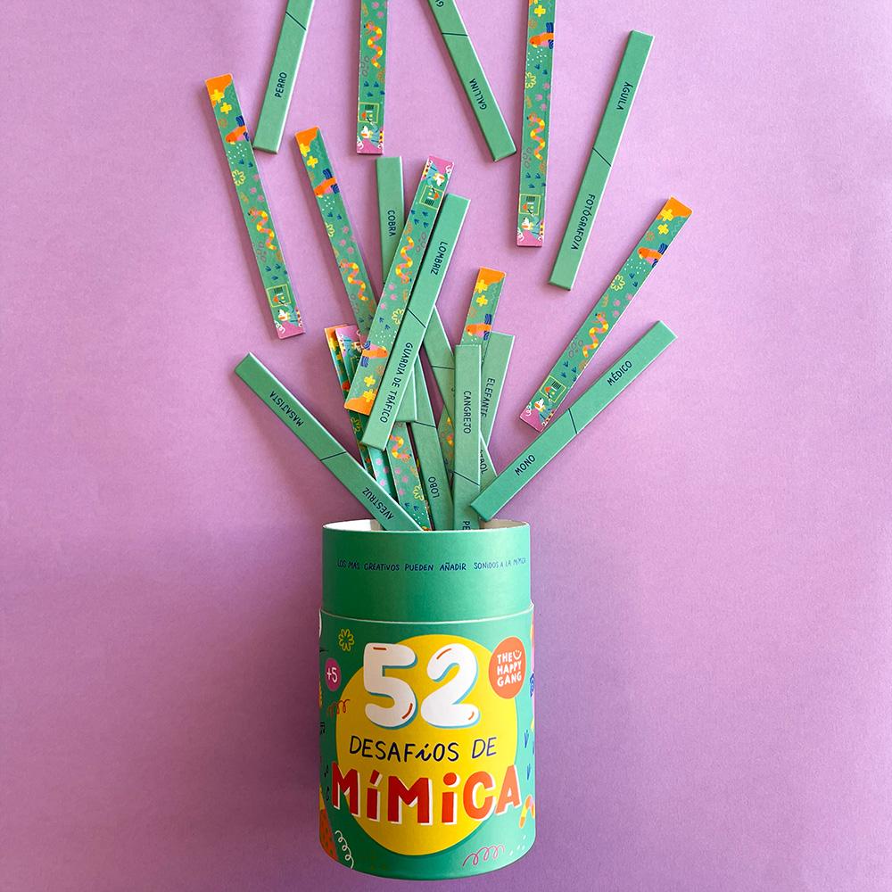 52 desafíos de mímica - Juego de mesa - The Happy Gang - Desde 5 años