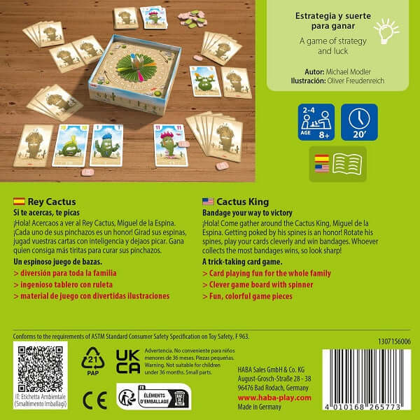 El Rey Cactus - Juego de mesa - Haba - Desde 8 años Board Games
