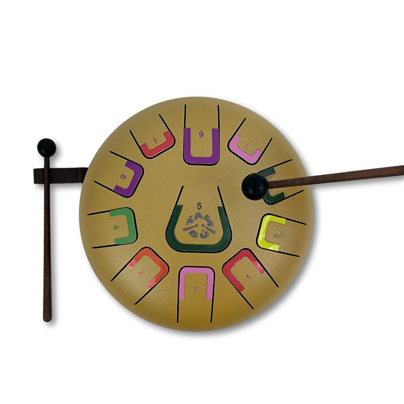 Tambú 8" 11 notas - Oro  - Sonidos Relajantes para Niños y Adultos ideales para iniciación en música