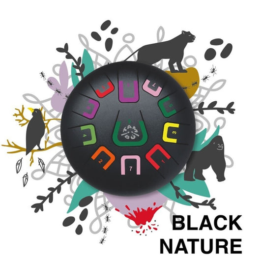 Tambú 8" 11 notas - Negro Mate  - Sonidos Relajantes para Niños y Adultos ideales para iniciación en música