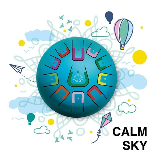 Tambú 8" 11 notas - Azul cielo  - Sonidos Relajantes para Niños y Adultos ideales para iniciación en música