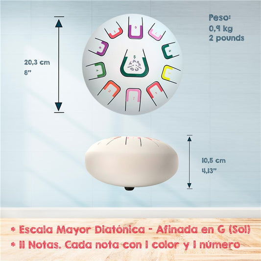 Tambú 8" 11 notas - Iceberg  - Sonidos Relajantes para Niños y Adultos ideales para iniciación en música