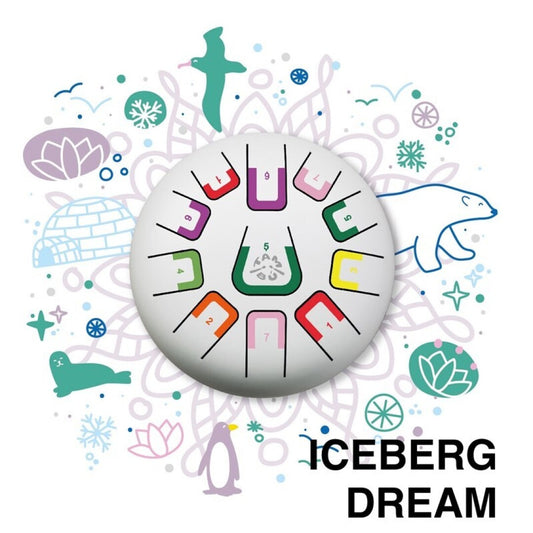 Tambú 8" 11 notas - Iceberg  - Sonidos Relajantes para Niños y Adultos ideales para iniciación en música