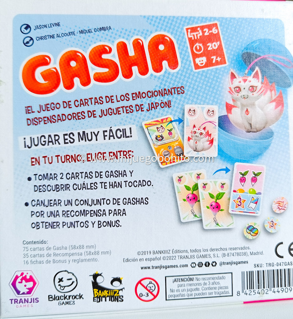 Gasha - Juego de mesa - Tranjis - Desde 7 años Board Games