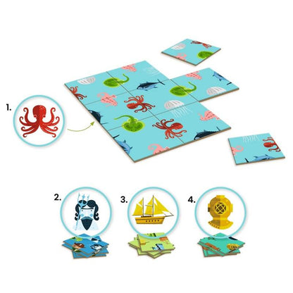 Impossible Ocean - Juego de lógica - Djeco - Desde 6 años Board Games