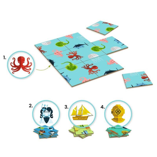 Impossible Ocean - Juego de lógica - Djeco - Desde 6 años Board Games