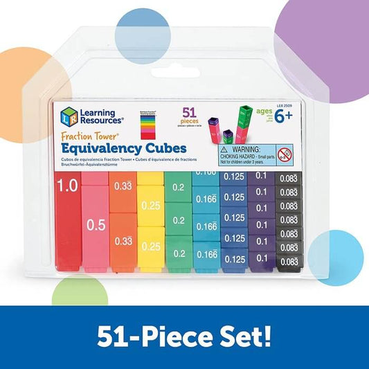 JUEGO SET CUBOS DE EQUIVALENCIA FRACTION TOWER | Learning Resources Educational Toys