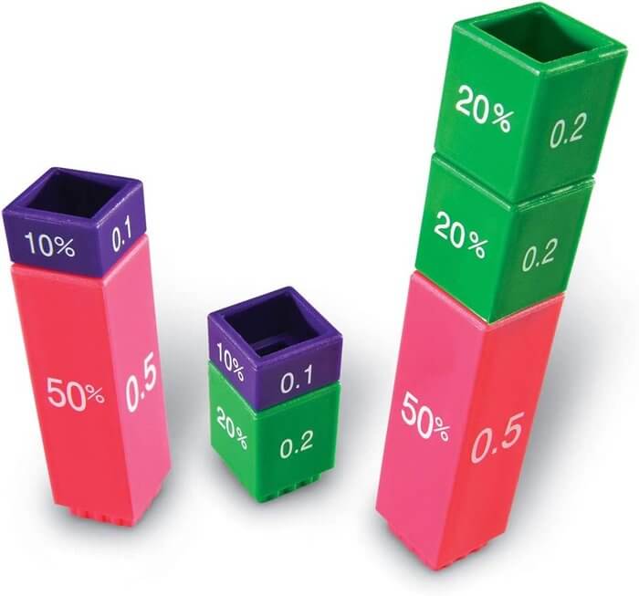 JUEGO SET CUBOS DE EQUIVALENCIA FRACTION TOWER | Learning Resources Educational Toys