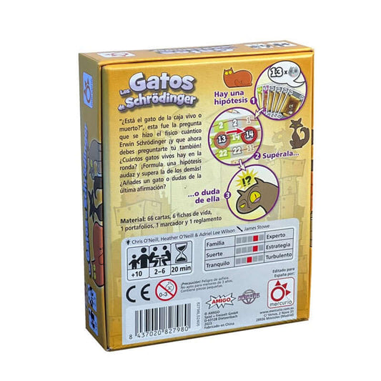 LOS GATOS DE SCHRÖDINGER - Juego de mesa - Mercurio - Desde 9 o más años Board Games
