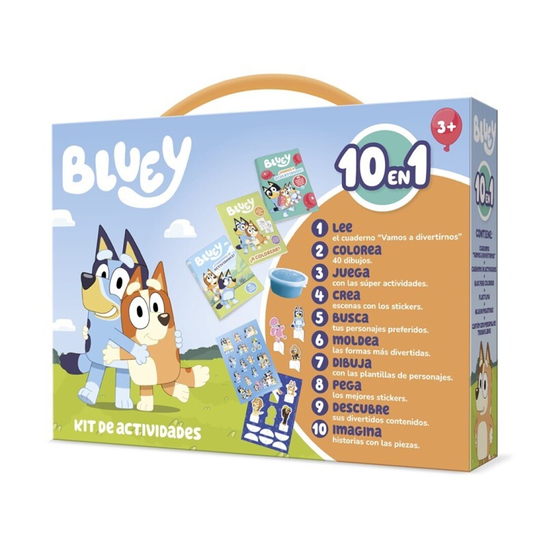 MALETÍN 10 EN 1 BLUEY +3 años Kit de actividades