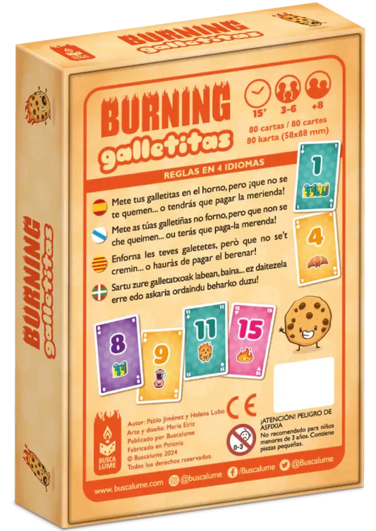 Burning Galletitas - Juego de mesa - Buscalume - Desde 8 años Board Games