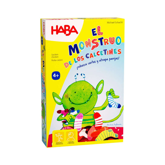 El monstruo de los calcetines El juego de cartas +4 Haba