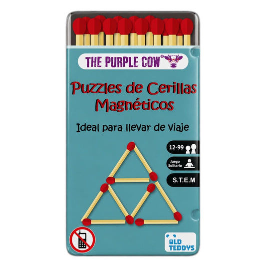 TO GO – Puzzles de cerillas – Juego magnético de lógica y viaje – The Purple Cow – 1 jugador – Desde 12 años