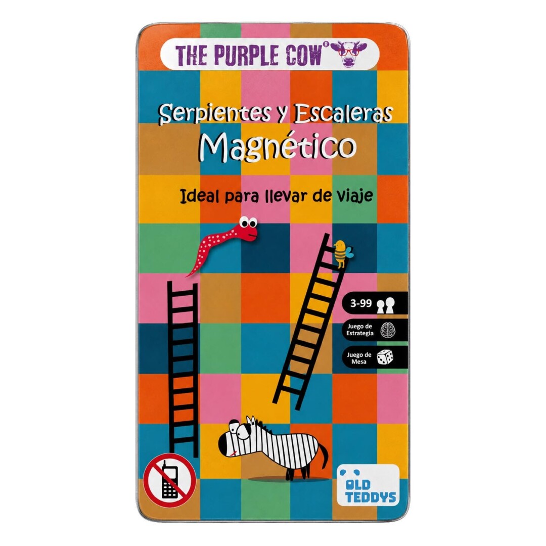 TO GO – Serpientes y Escaleras – Juego magnético de viaje – The Purple Cow – 2–4 jugadores – Desde 3 años
