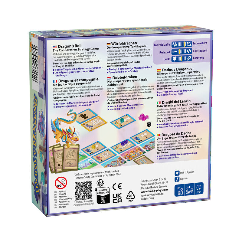 Dados y Dragones - Juego de mesa - Haba - 2-4 jugadores - 8+ años - 20 min