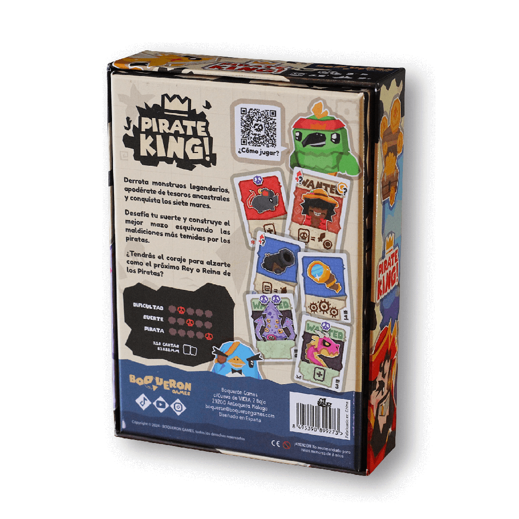 Pirate King! - Juego de cartas - Boqueron games- Desde 9 años - 2 a 5 jugadores