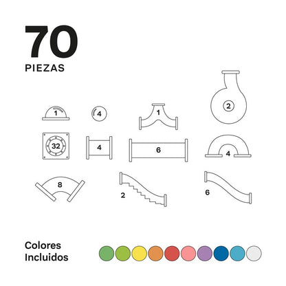 Braintoys Imanix Tobogan 70 piezas - Imanix