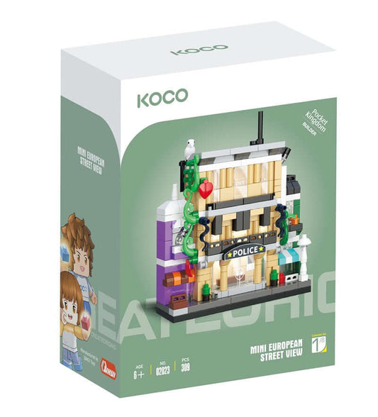 Koco Comisaría de policía - 309 piezas - Juego de construcción desde los 6 años - Koco Building Toys