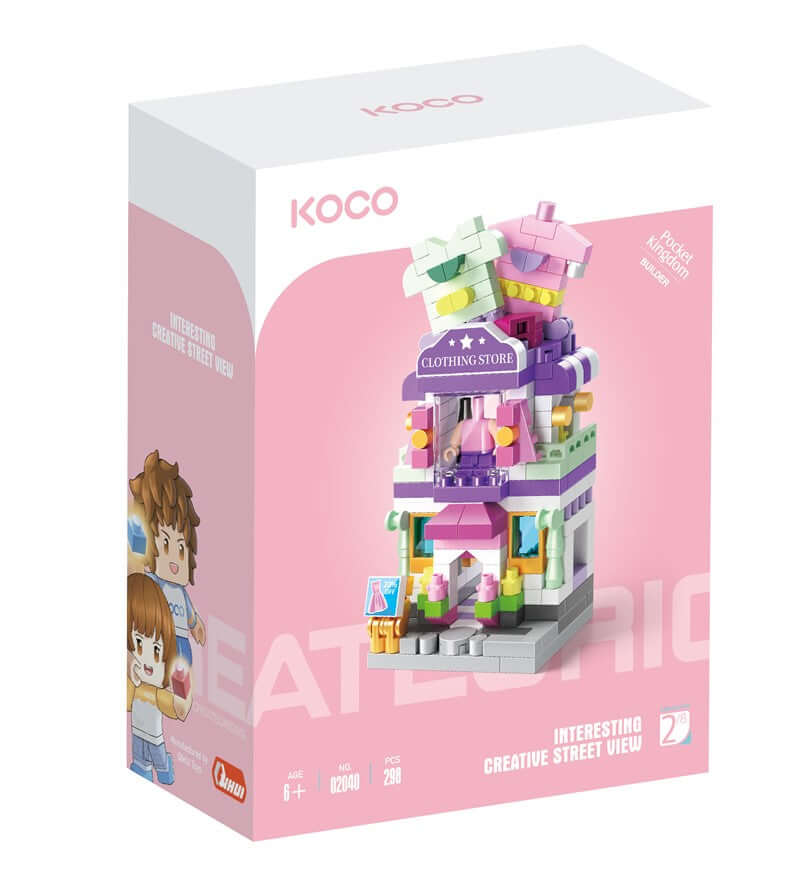 Koco Tienda de ropa - 298 pcs - Juego de construcción desde los 6 años - Koco Building Toys