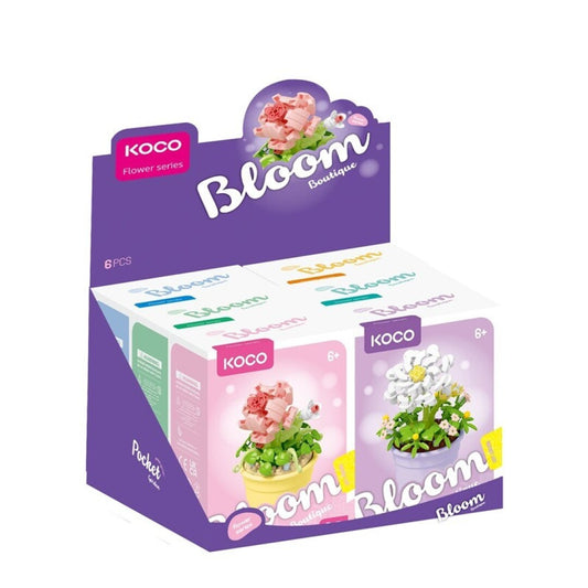 KOCO Flores con Maceta - Set de construcción KOCO Bloom Boutique - 176 a 200 piezas - 6 años
