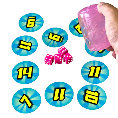 🐙 Math Attacks! – Risas, cálculos y reflejos en un cubilete con forma de cerebro (7+ años · 2-8 jugadores · 10 min) · Mercurio