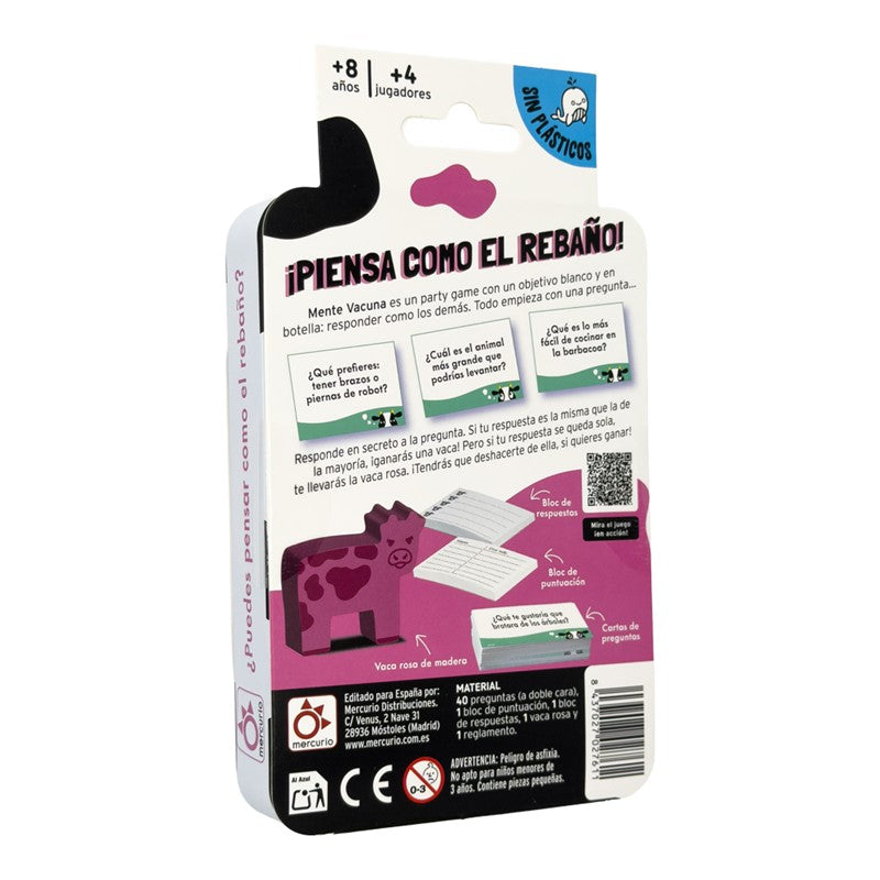 Mente Vacuna Edición Viaje  - Party game para grupos de preguntas y respuestas - 4-20 jugadores - +10 años - Mercurio