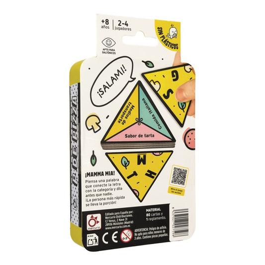 P de Pizza - Juego de viaje de palabras y rapidez - 2-4 jugadores - +8 años - Mercurio