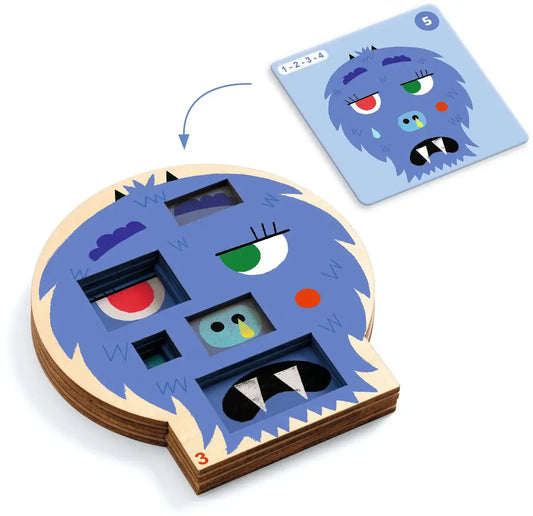 Sologic Crazy faces - Juego de mesa - Djeco - Desde 5 años Board Games