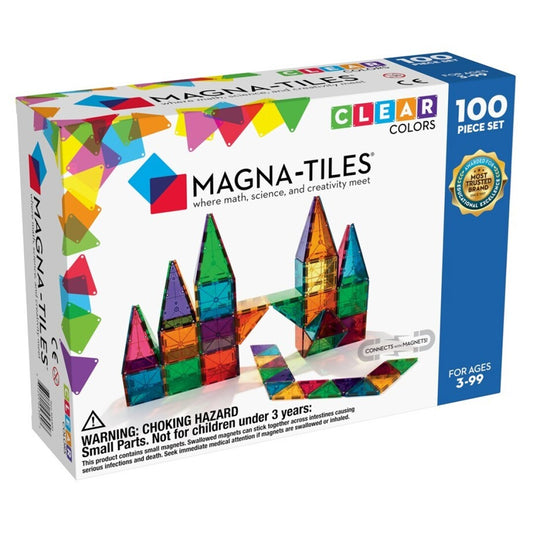 MAGNA-TILES 100 pcs - Juego de construcción piezas colores imantadas
