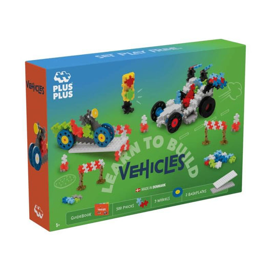 Learn to Build: Vehiculos - Juego de construcción desde los 5 años - Plus Plus Building Toys