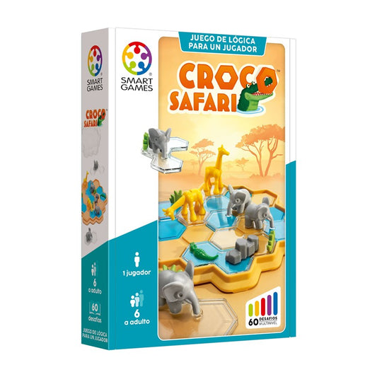 Croco Safari - Juego de mesa - SmartGames - 1 jugador - 6+ años - 10 min