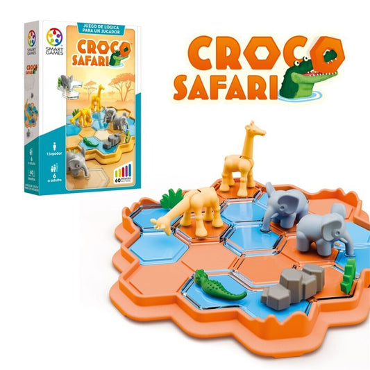 Croco Safari - Juego de mesa - SmartGames - 1 jugador - 6+ años - 10 min