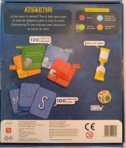 A Toda Letra - Juego de mesa - Ludilo - Desde 6 años