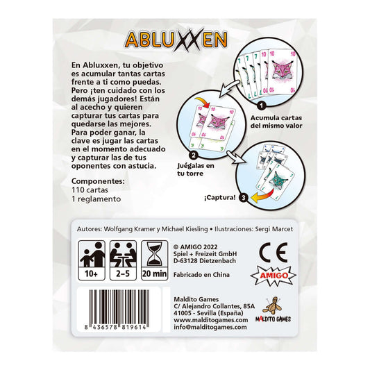 Abluxxen - Juego de cartas familiar rápido y divertido +10 años - De 2 a 5 jugadores