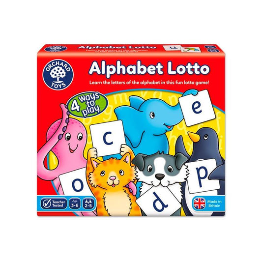 Alphabet Lotto juego de mesa en inglés | 3 años | 2 a 5 jugadores | Orchard