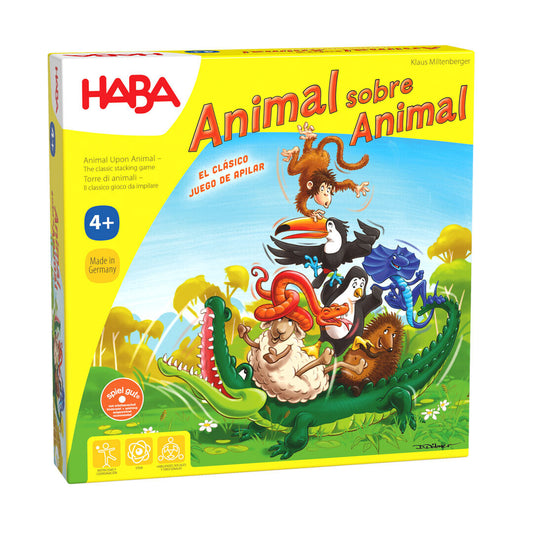 Animal sobre Animal – Equilibrio, pulso y animales de madera · 4+ · 2-4 jugadores · 15 min · HABA