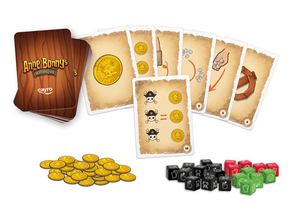 Anne Bonny’s Malediction – Juego de dados, traiciones y monedas (8+ años · 2-5 jugadores)