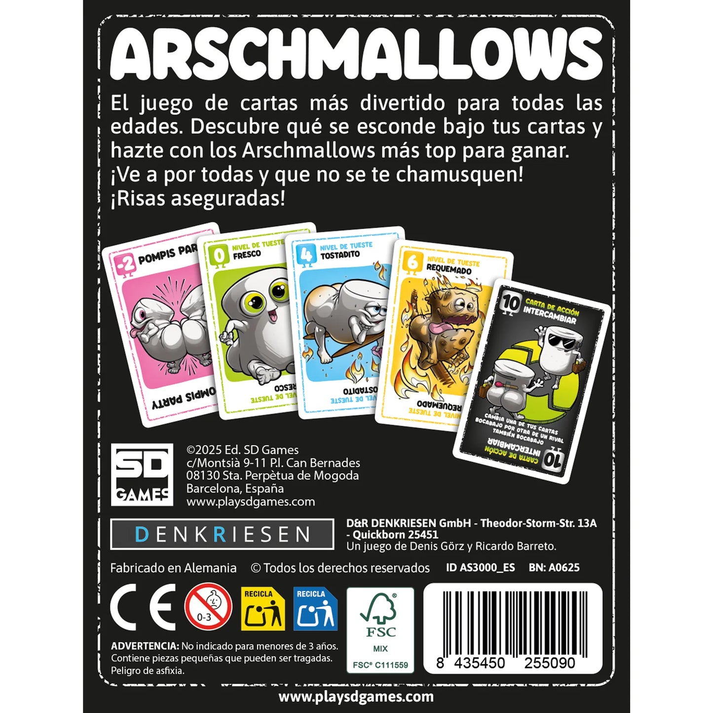 Arschmallows - Juego de mesa - SD GAMES - 9+ AÑOS - 2 a 6 jugadores