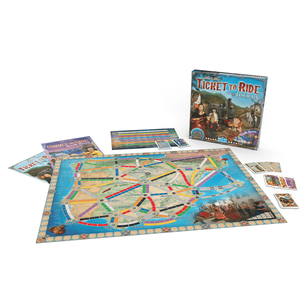 ¡Aventureros al Tren! Iberia y Corea del Sur - Juego de mesa - Asmodee - Desde 8 años