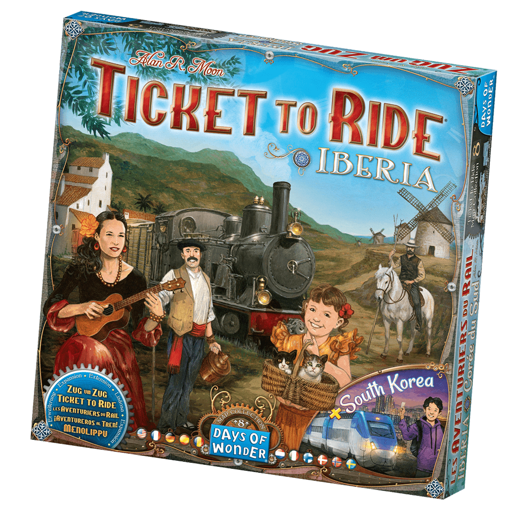¡Aventureros al Tren! Iberia y Corea del Sur - Juego de mesa - Asmodee - Desde 8 años