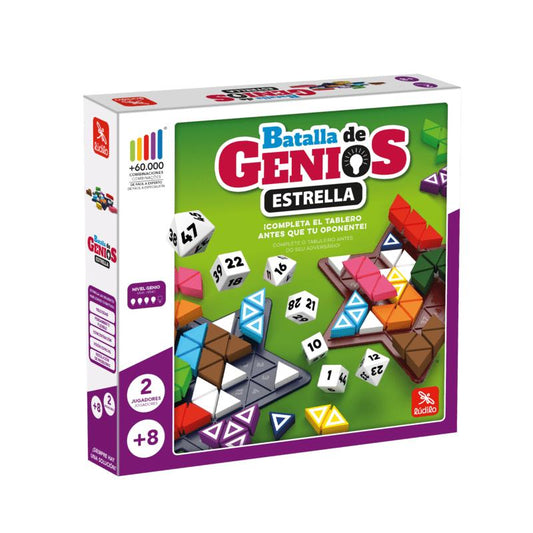 Batalla de Genios Estrella – Lógica, rapidez y muchas combinaciones · 8+ · 1-2 jugadores · 15 min · Ludilo