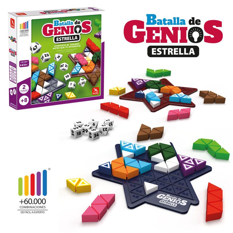 Batalla de Genios Estrella – Lógica, rapidez y muchas combinaciones · 8+ · 1-2 jugadores · 15 min · Ludilo