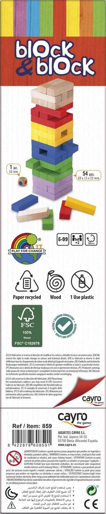 Block & Block Colores - Juego de mesa - Cayro - Desde 5 años
