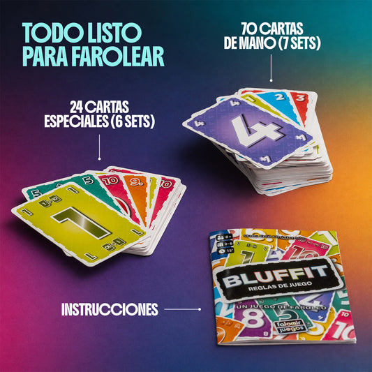 Bluffit - Juego de mesa - FALOMIR - 2-6 jugadores - 8+ años - 15 min