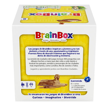 Brainbox Ciudades - Juego de mesa - Bezzerwizzer Studio - 1 jugador - 8+ años - 10 min